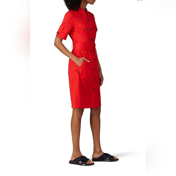 Derek Lam Collective Red Utility Dress Size 42 - Picture 3 of 12